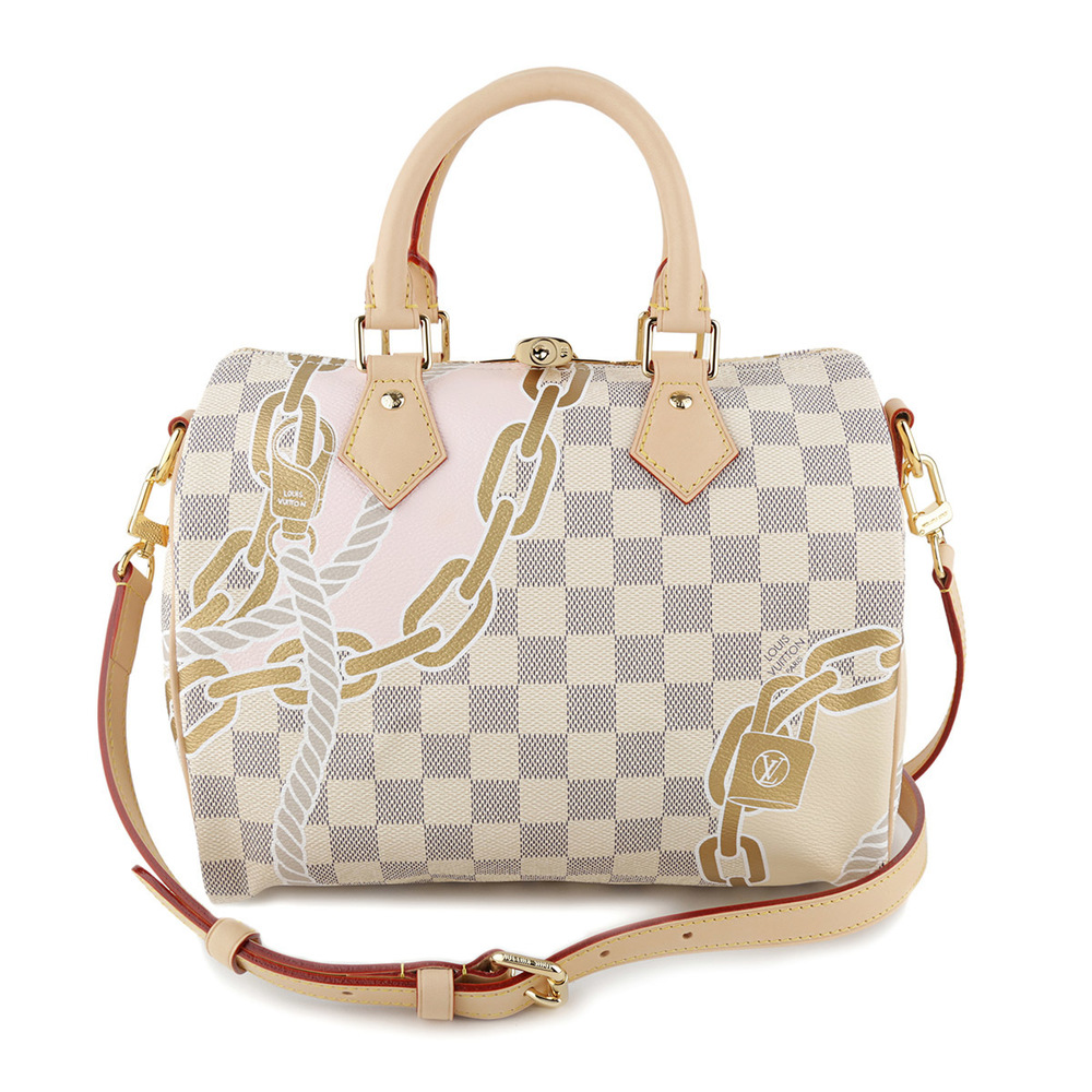 Louis Vuitton Speedy Bandouliere 25 Handbag Nautical Off-White